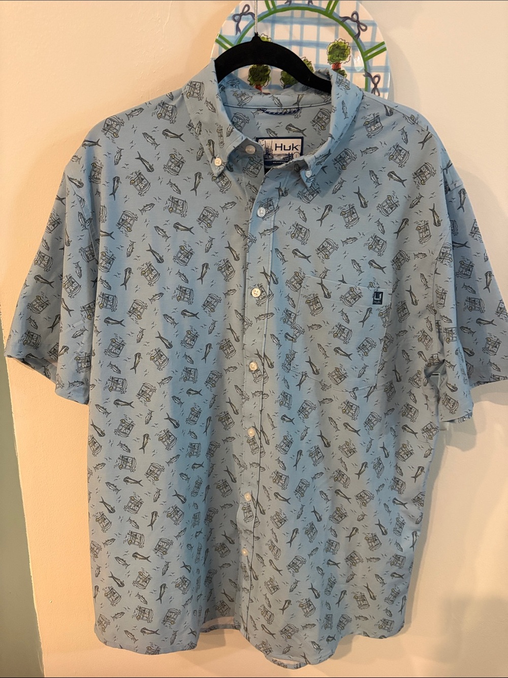 MENS HUK CASUAL BUTTON DOWN